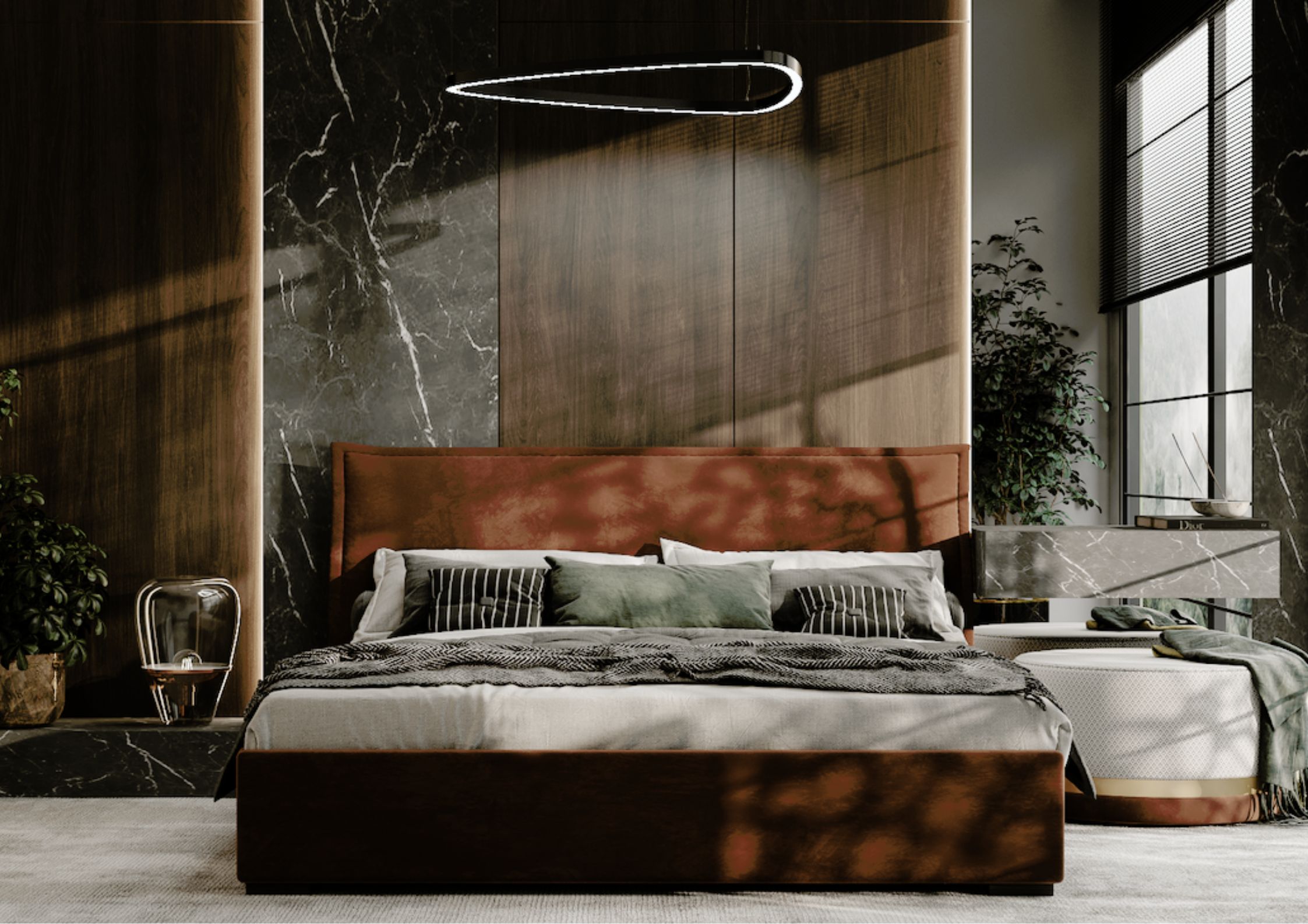 Łóżko tapicerowane szew zewnętrzny